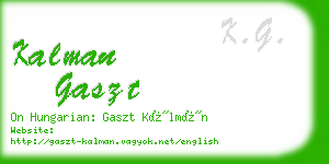 kalman gaszt business card